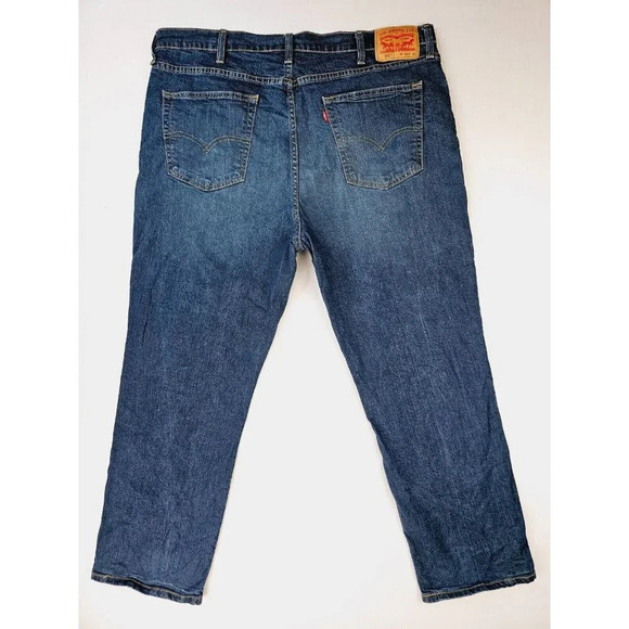Levi's Size 40X30 Men's 514 Blue Denim Logo Tag Zip 98% Cotton 2% Elastane Jeans - Picture 1 of 13